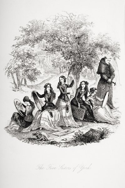 De vijf zusters van York, illustratie uit 